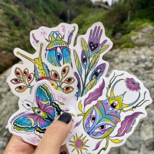 Stickers para cerrar los ojos e imaginar que eres de color verde