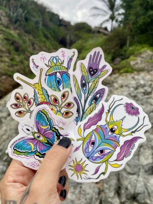 Stickers para cerrar los ojos e imaginar que eres de color verde