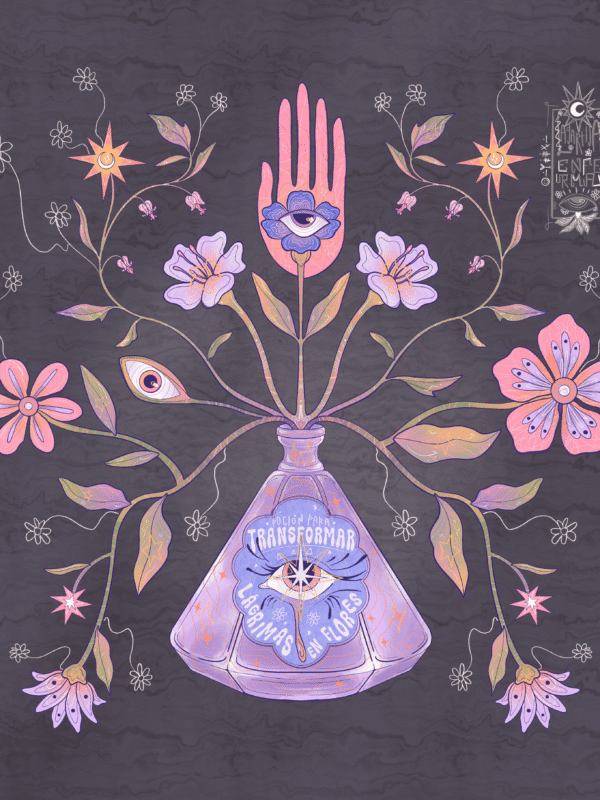 Poción para transformar lágrimas en flores (print)