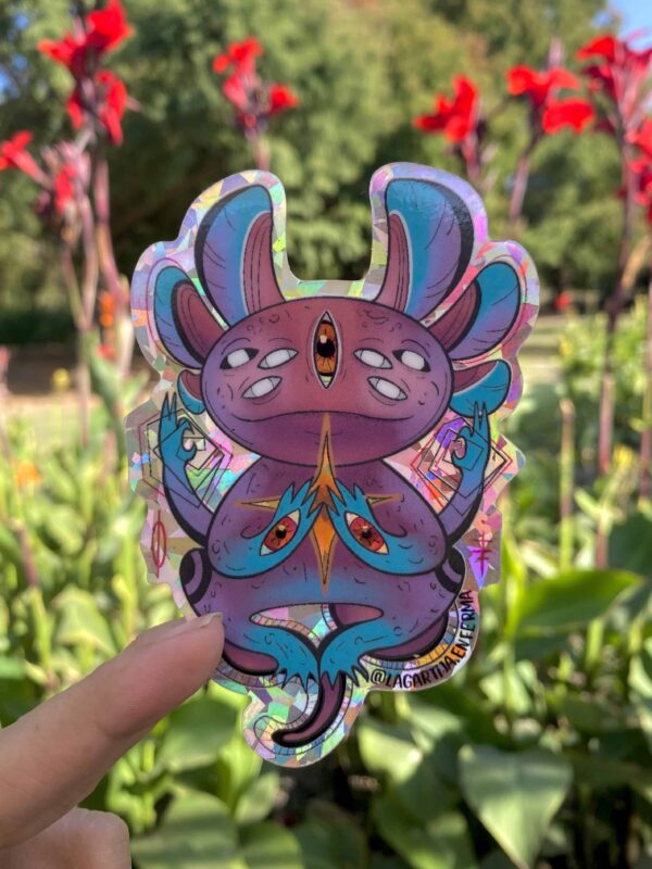 Sticker "Ajolote Astral" (alta resistencia)