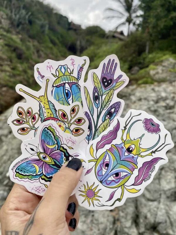 Stickers para sentir que te acuestas en el pasto